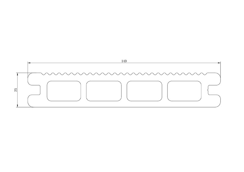 140mm 空心木塑地板规格